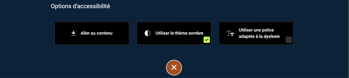 Menu permettant d'activer le mode sombre sur le site de Morbihan Énergies